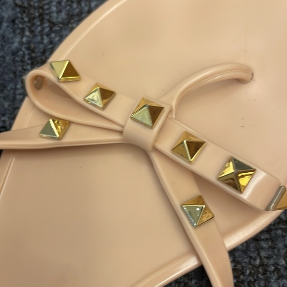 Studded Bow Flip Flops - Picture 2 of 6